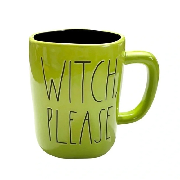 NEW Rae Dunn “Witch, Please” Lime Green Large Coffee Mug - Picture 1 of 4
